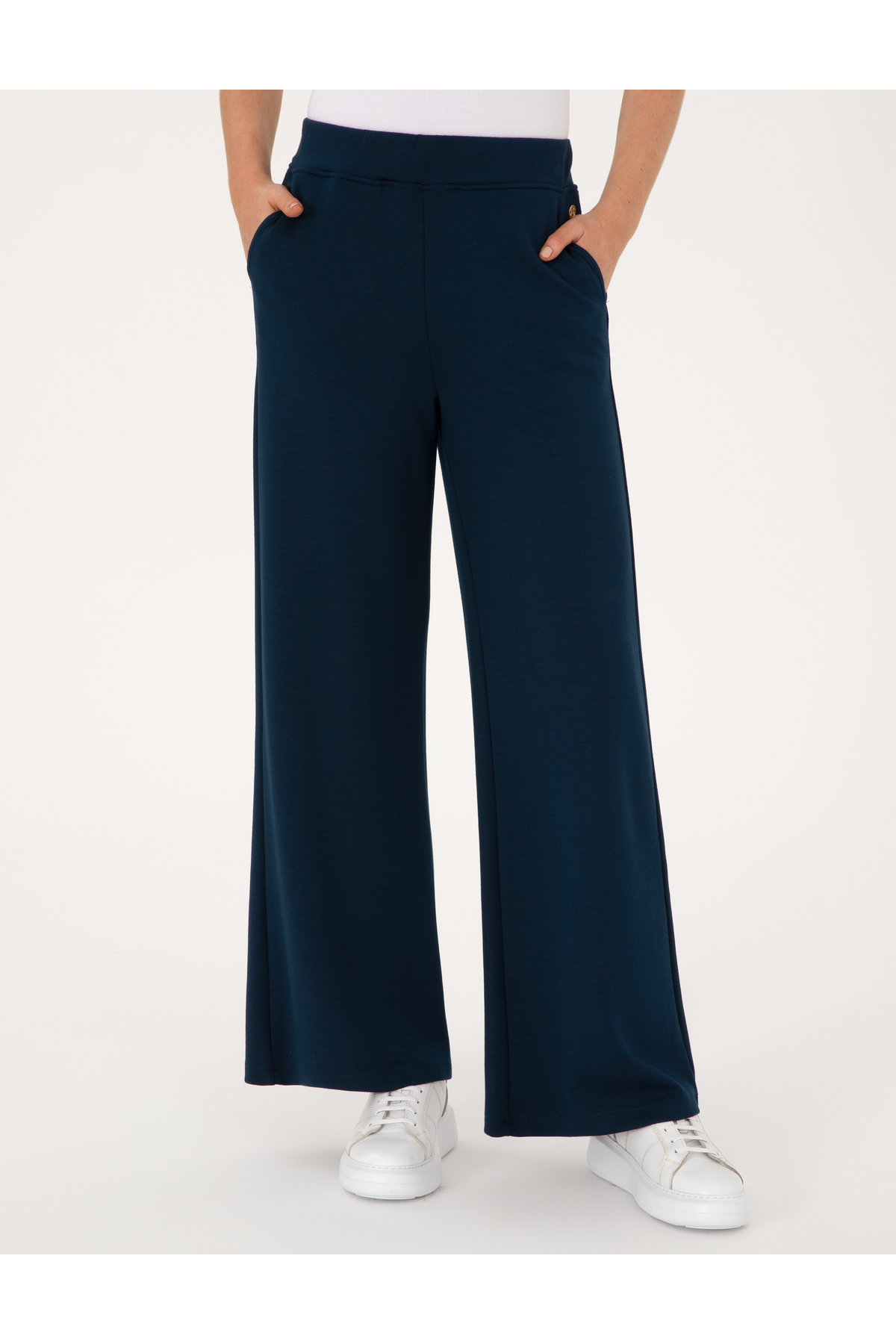 Pierre Cardin  Lacivert Flare Fit Modal Karışımlı Eşofman Altı 50314962-VR033 - Görsel 3