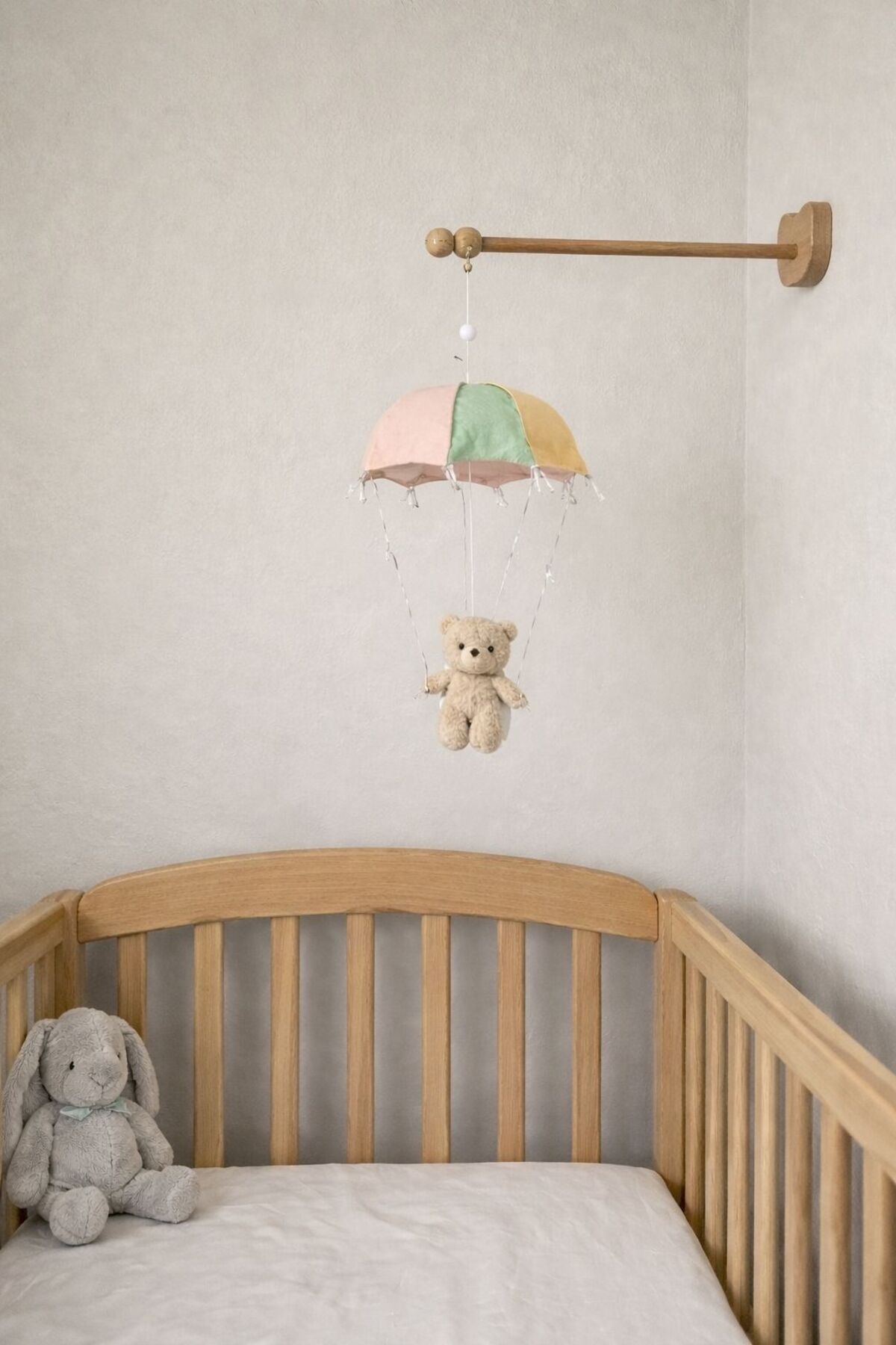 hobiimobiii Kademeli Gece lambası ışıklı projektör bebek beşik süsü keçe dönence (MÜZİKLİ) fotoğrafı 2 (önizleme)