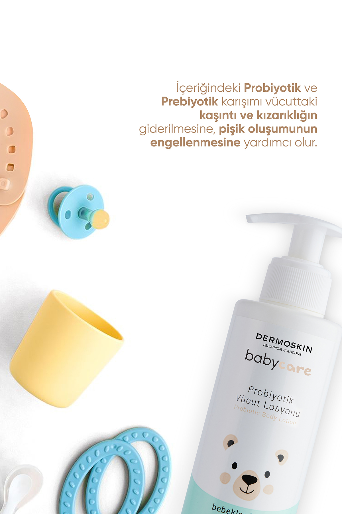 Dermoskin Babycare Probiyotik Vücut Losyonu | Bebek Vücut Nemlendirici Losyon | Hyaluronik Asit | 230 ml fotoğrafı 4 (önizleme)