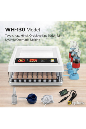 Epilons Wh-130 Kuluçka Makinesi -Tavuk Kaz Hindi Ördek ve Kuş Türleri Uyumlu ...