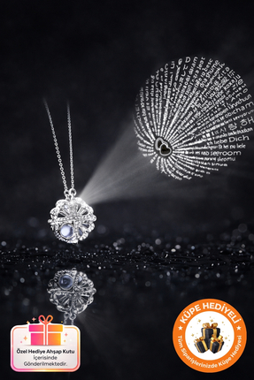 Lucente Jewellery 925 Ayar 100 Dilde Seni Seviyorum Yazan Gümüş Kaplama Hediy...