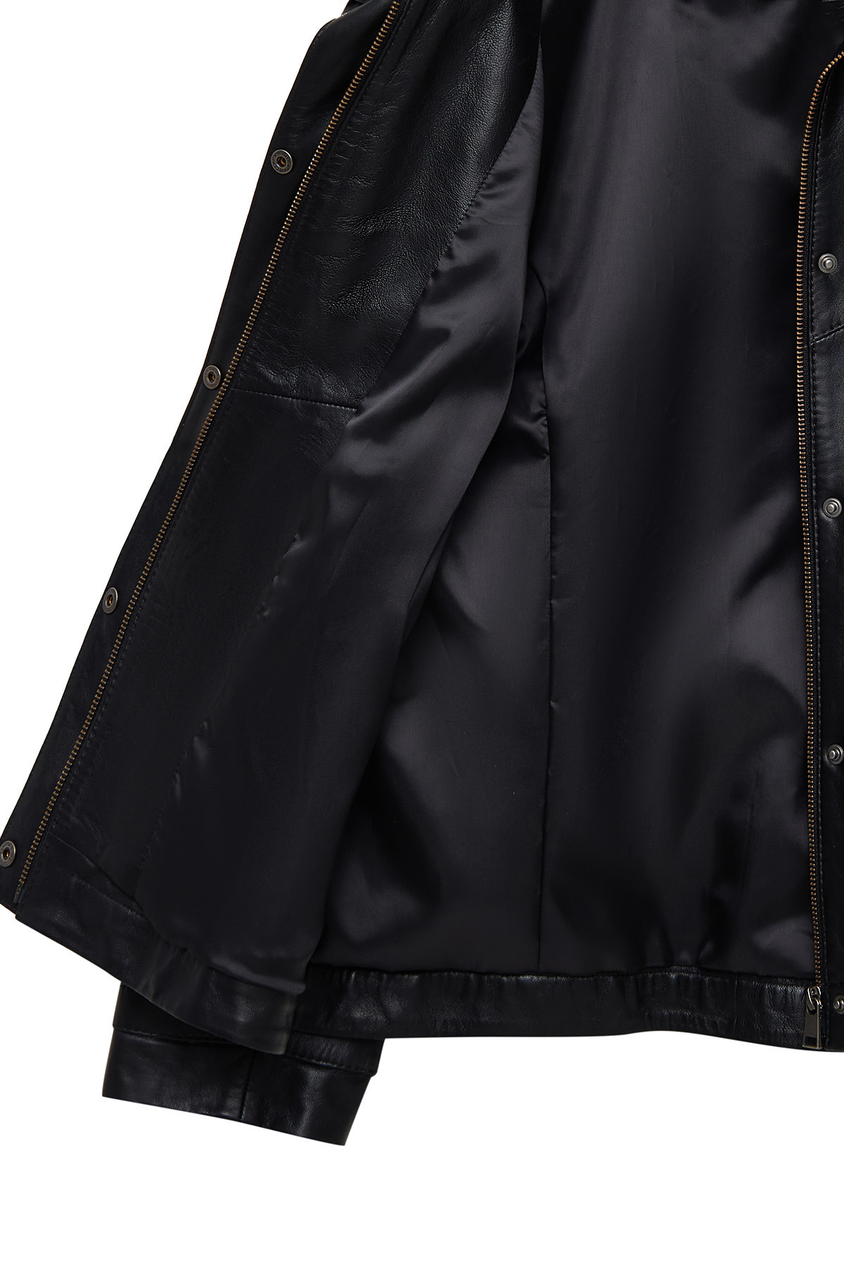 Derimod  Hannah Kadın Siyah Yaka Kürklü Oversize Deri Mont 25WGE56141M - Görsel 7