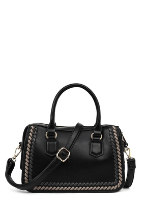 Derimod Kadın Siyah Uzun Askılı Örgü Detaylı Kol Çantası 25WBD267018