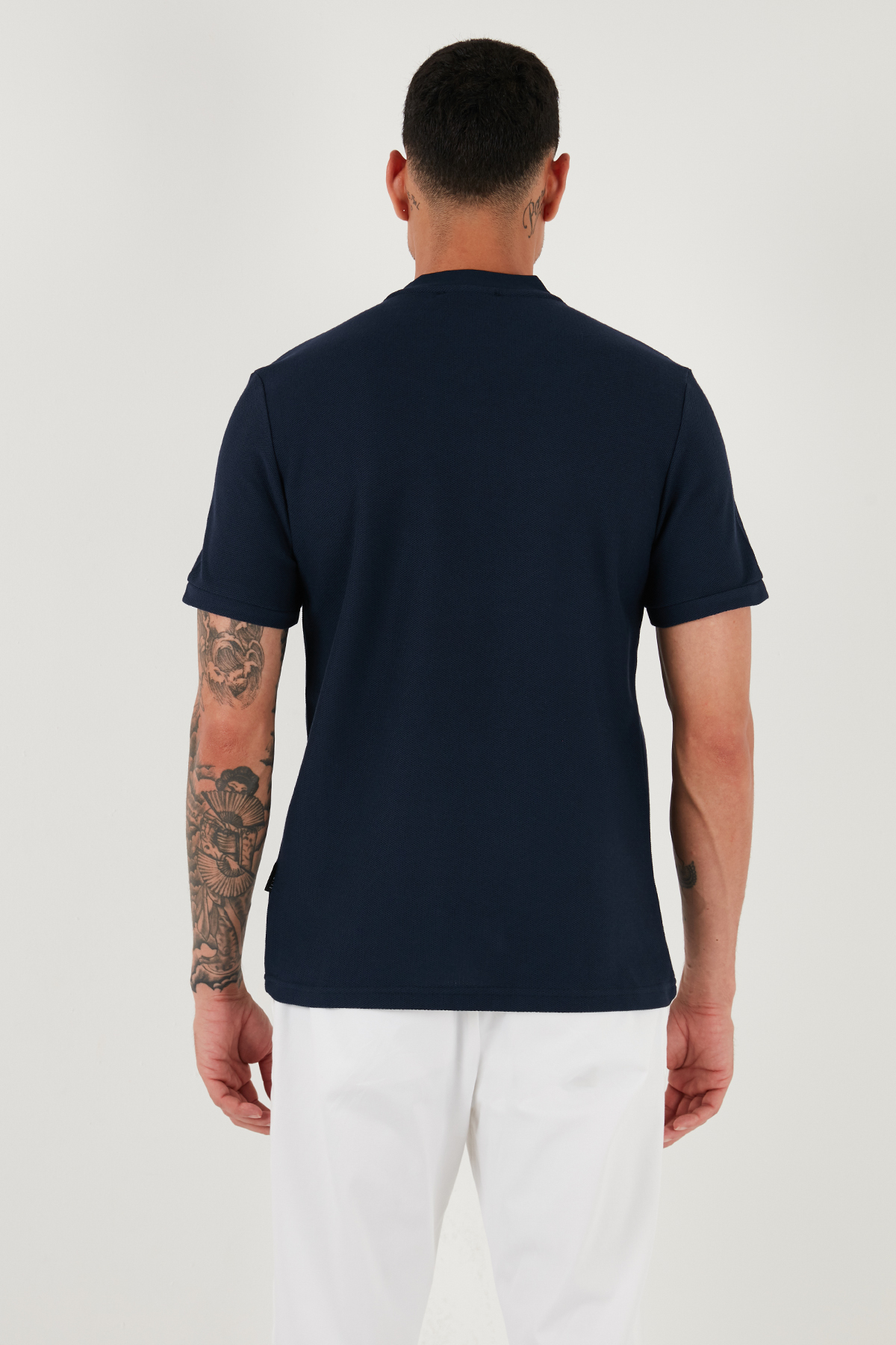 Buratti  Pamuklu Regular Fit Yarım Fermuarlı T Shirt Erkek T SHİRT 5902653 - Görsel 7