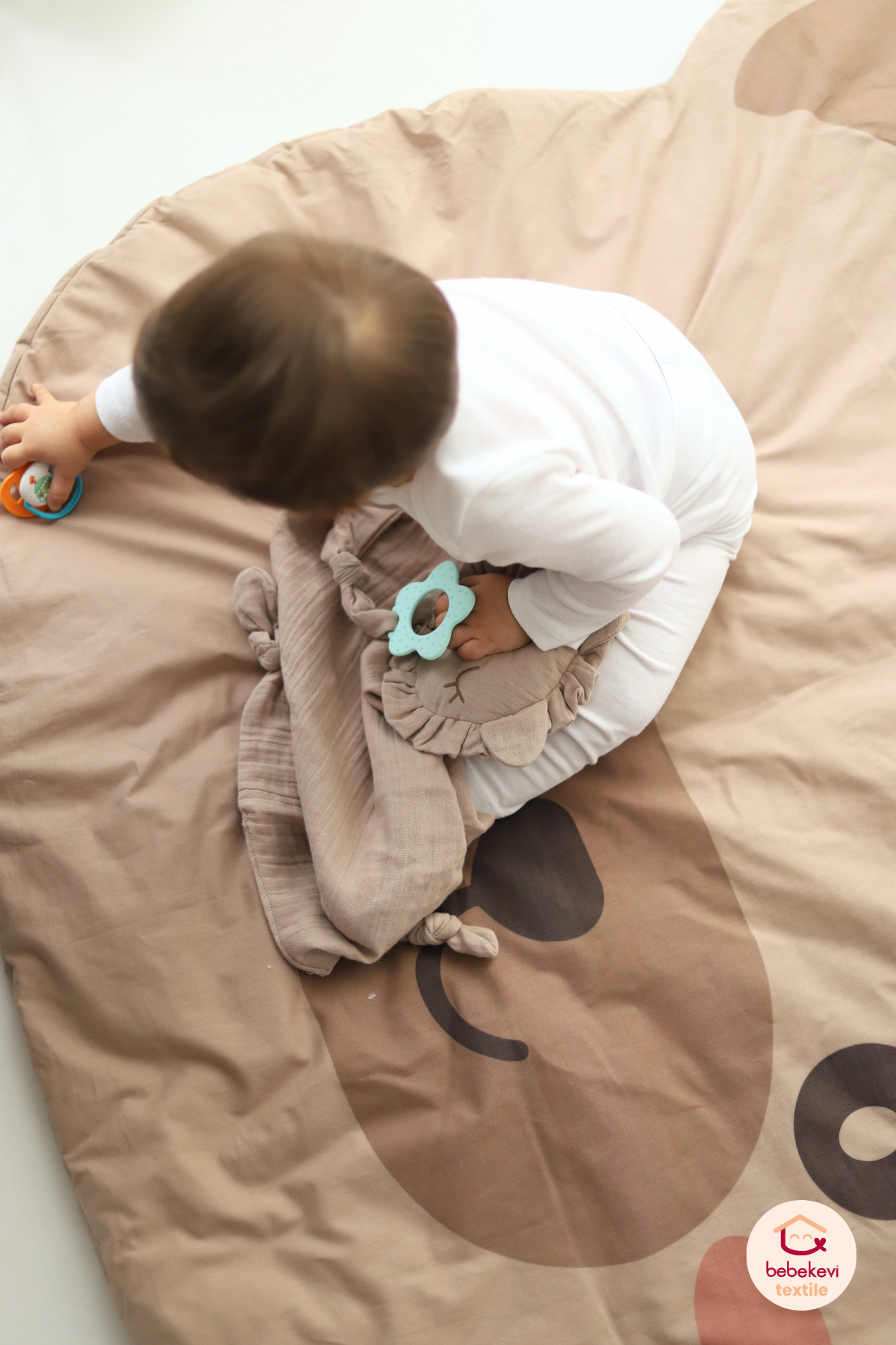 Bebekevi %100 Pamuk Bebek Çocuk Oyun Halısı Çocuk Oyun Matı , Yenidoğan Emekleme Pedi,Aktivite Oyun Matı fotoğrafı 7 (önizleme)