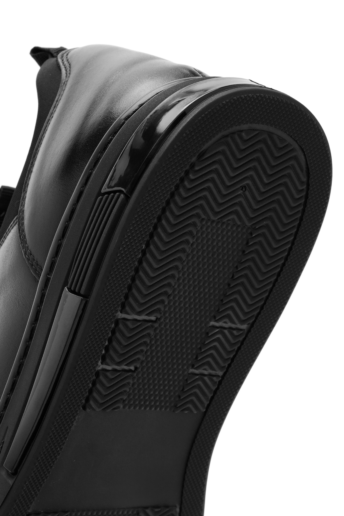 Derimod  Erkek Siyah Bağcıklı Kalın Tabanlı Hakiki Deri Sneaker,Kışlık Spor Ayakkabı 25WFD633118 - Görsel 8