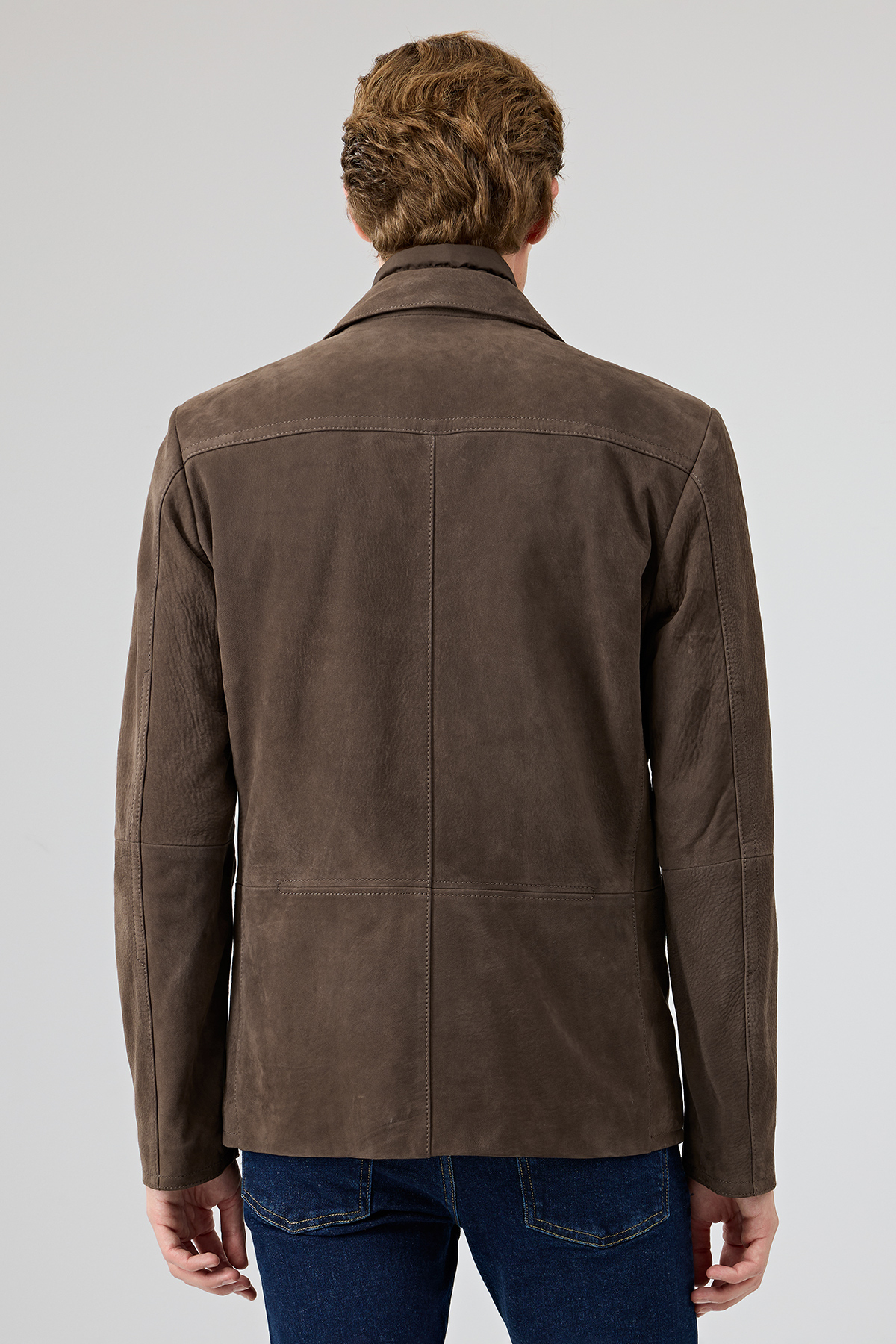 Derimod  Sacramento Erkek Kahverengi Nubuk Deri Mont 25SGD6563V3 - Görsel 6
