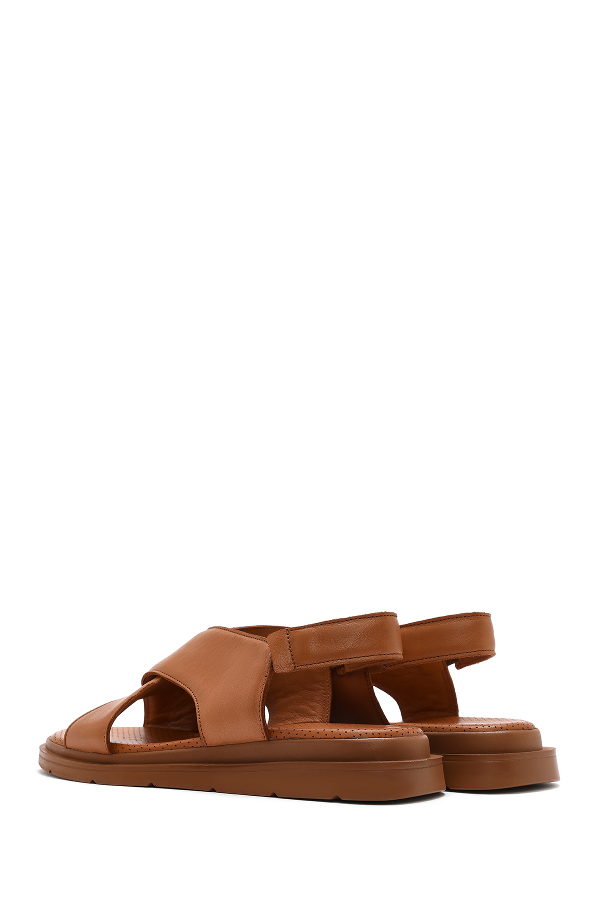 Derimod  Kadın Taba Lastikli Hakiki Hakiki Deri Sandalet 25SFD362118 - Görsel 5