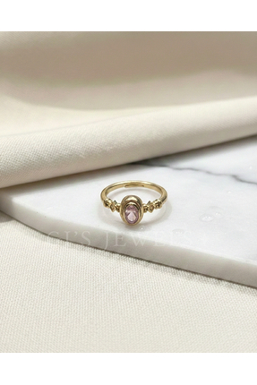 GENERAL Altın Kaplama, Taşlı, Vintage Tasarım - Ayarlanabilir, Boho Yüzük