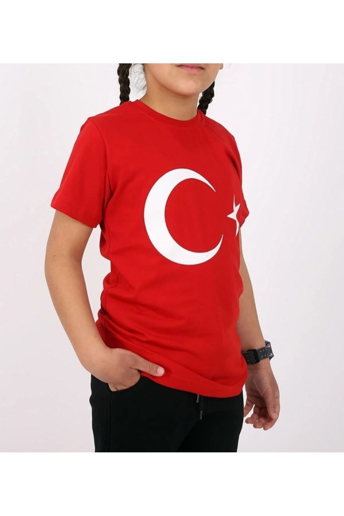 Genel Markalar  unisex çocuk türk bayrağı t-shirt/ türk bayrağı t-shirt/ay yıldızlı t-shirt - Görsel 5