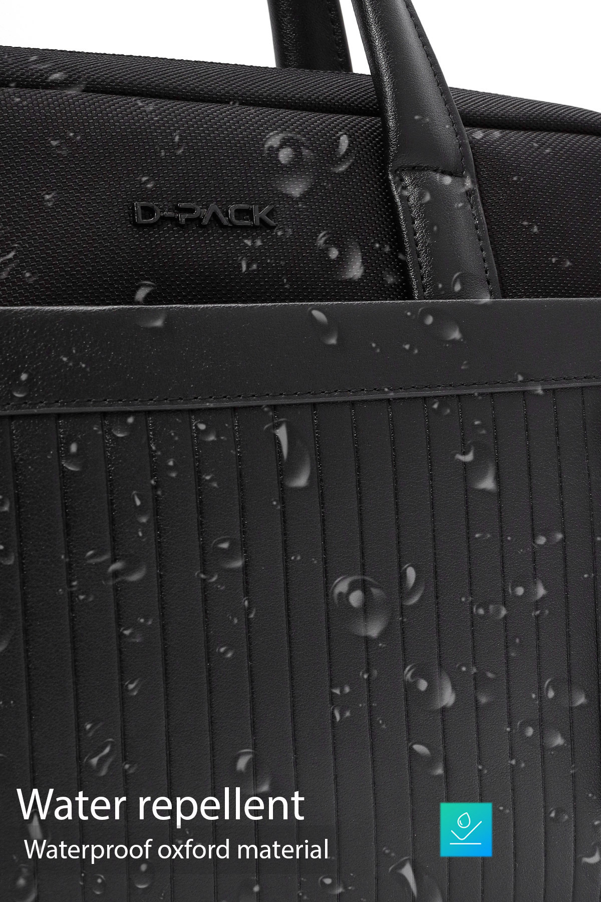 Derimod  D-Pack Erkek Siyah Uzun Askılı Kumaş Evrak Çantası 24WBD30136F - Görsel 8