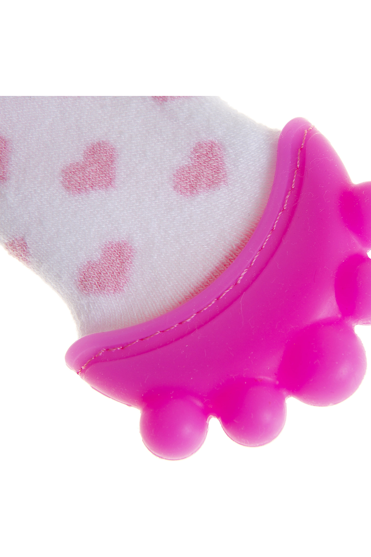 Babyjem Diş Kaşıyıcılı Havlu Bebek Çorap Pembe fotoğrafı 3 (önizleme)