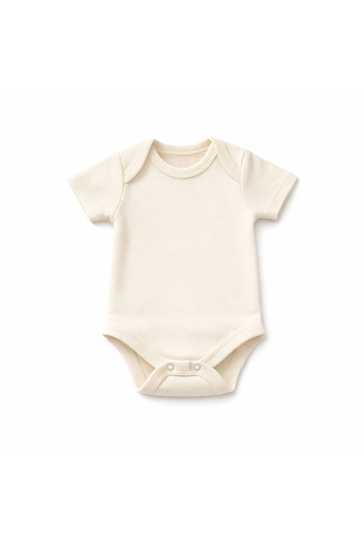 Novibaby 3'lü Bebek Body Zıbın Çıtçıtlı Kısa Kol Ekru 100% Pamuk Yenidoğan fotoğrafı 3 (önizleme)