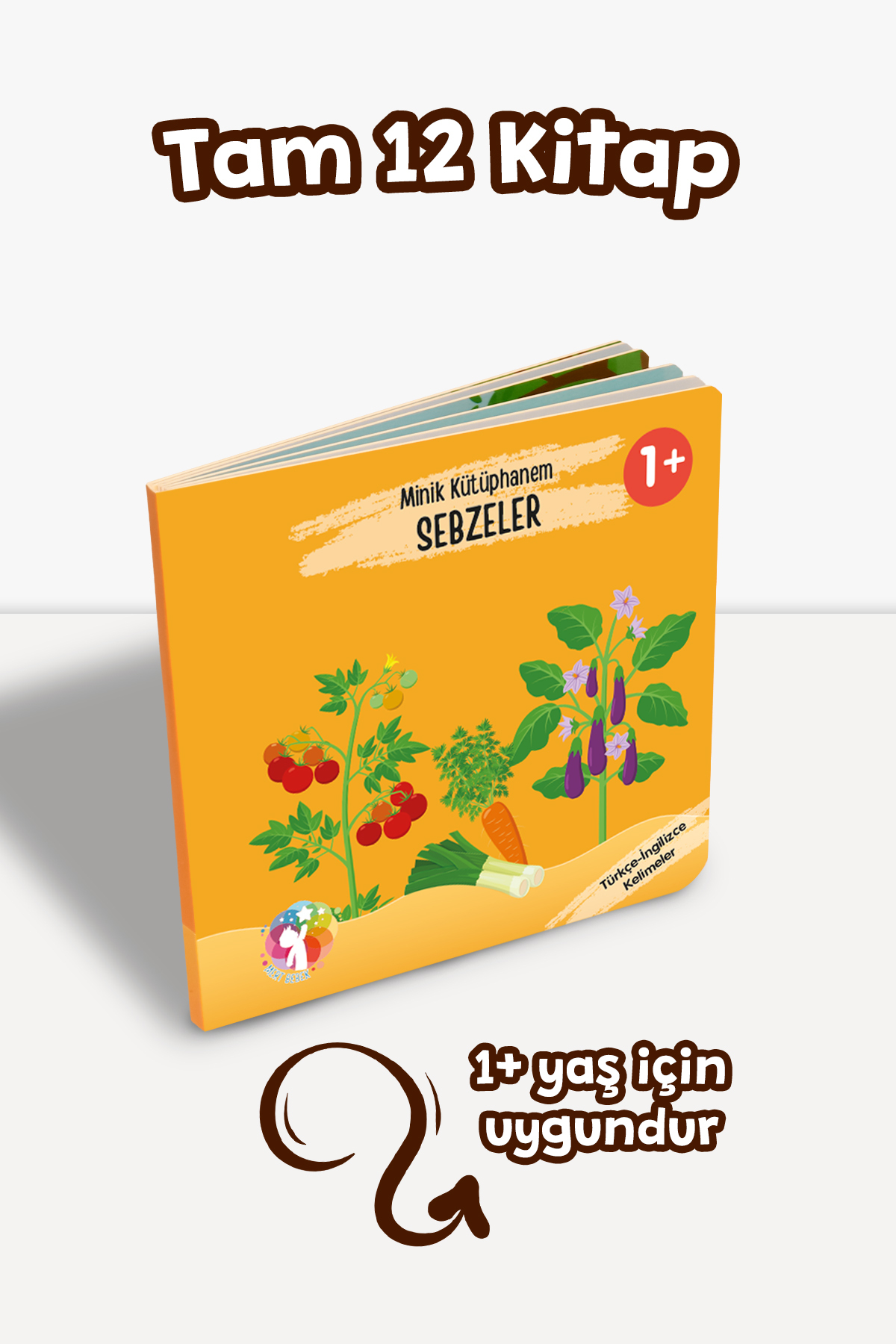 MERT BEBEK Bebeğimin İlk Minik Kütüphanesi Eğitici Bebek Kitap Seti 12’li Türkçe İngilizce 1+ Yaş fotoğrafı 4 (önizleme)