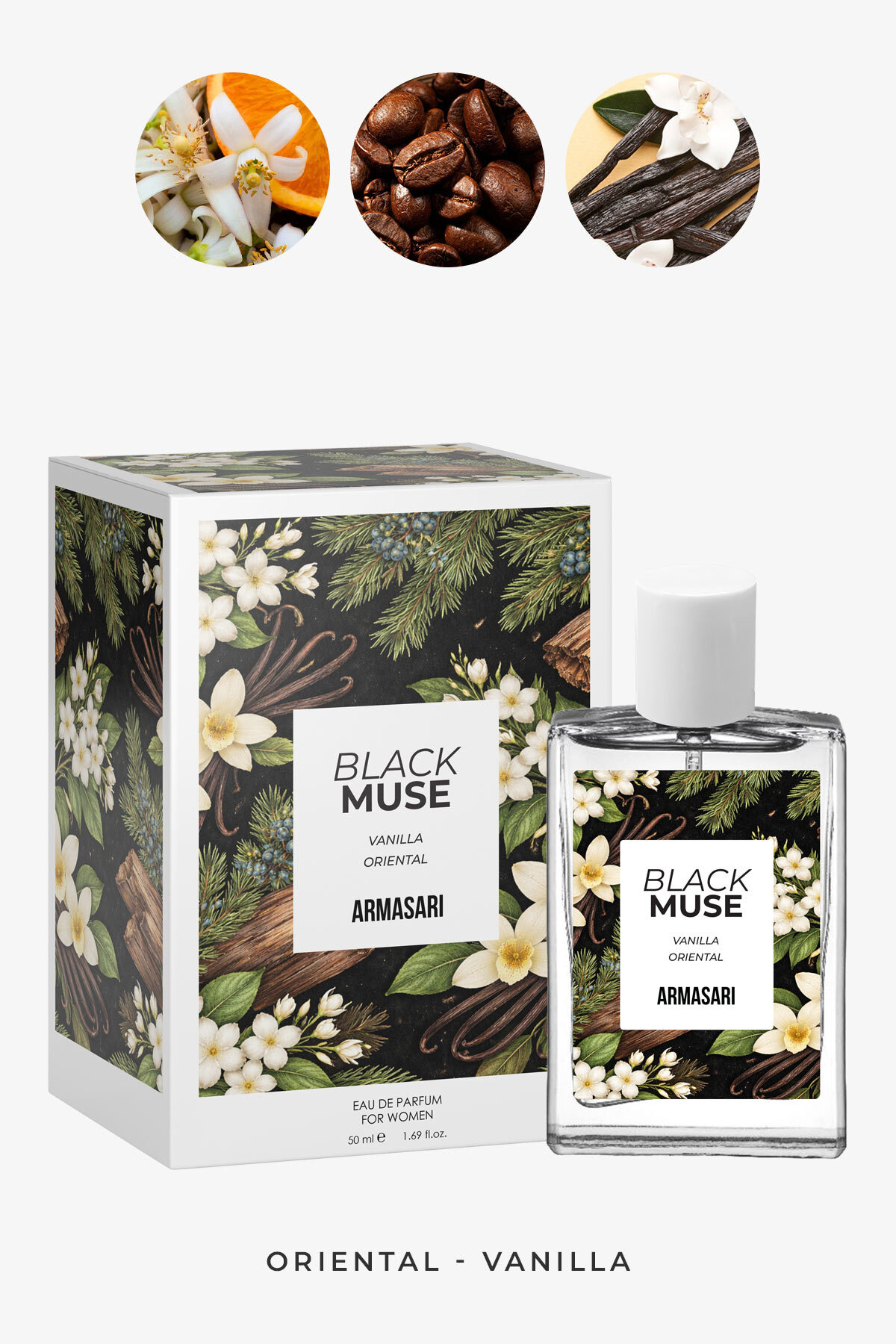 Armasari Black Muse Kalıcı Kadın Parfüm 50ml | Oryantal & Vanilya | Portakal Çiçeği, Kahve, Paçuli - Fiyatı, Yorumları