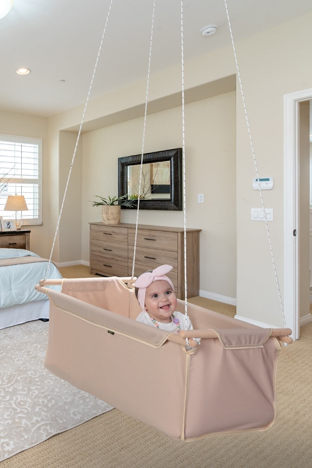 Bundeba Sally Kahverengi Bebek Çocuk Salıncağı Hamak Beşik fotoğrafı 4 (önizleme)