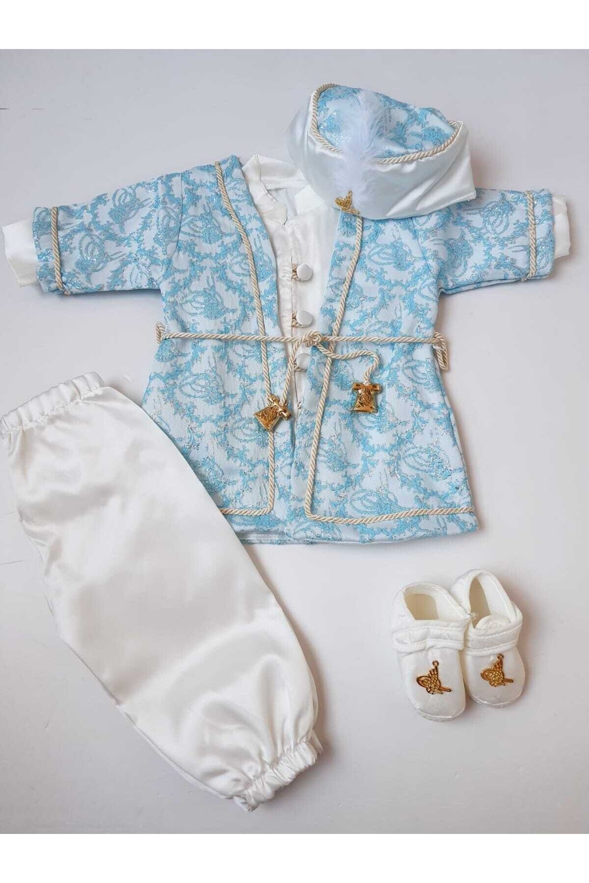 PİLEKİ BABY Yenidoğan 0 6 Ay Mevlüt Sünnet Takımı Mevlütlük Sünnetlik Şehzade Takımı Bebek Hediyelik fotoğrafı 3 (önizleme)