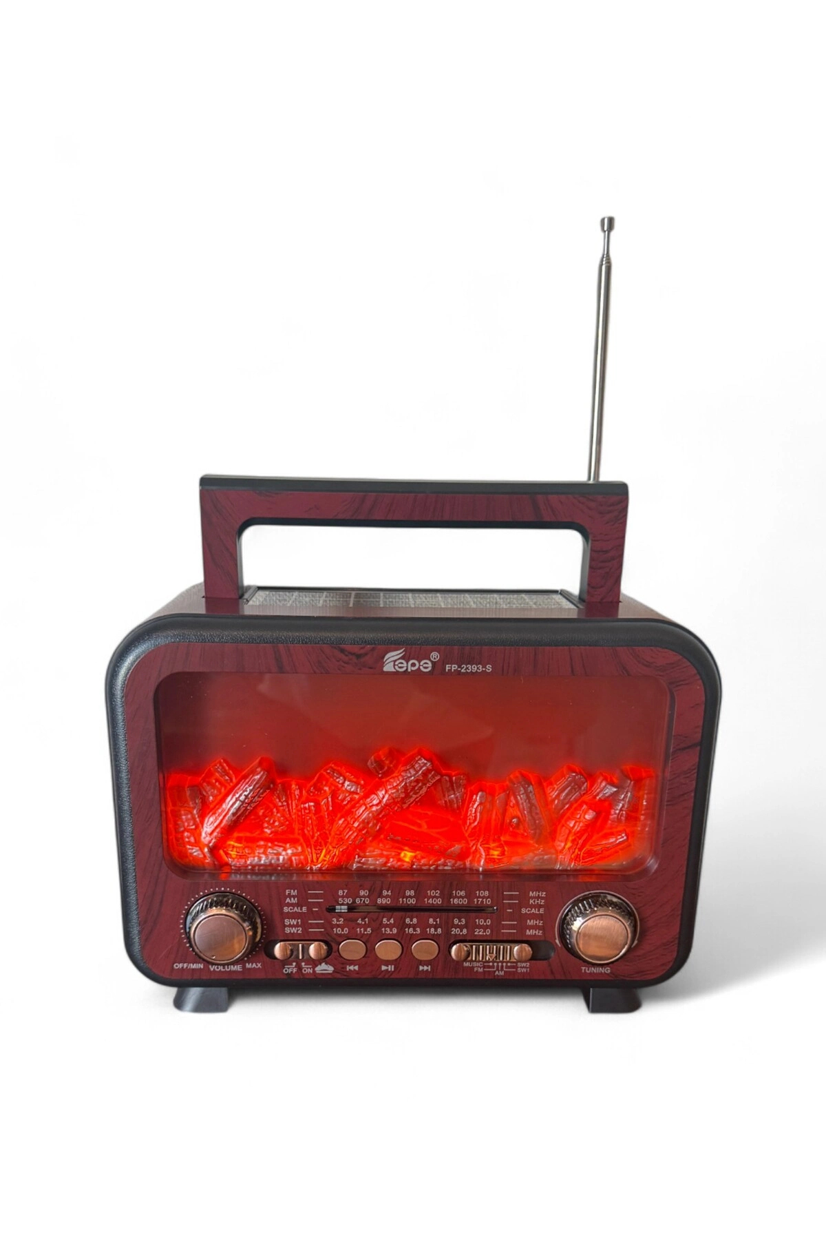 Fireplace View Vintage Radio Large Size