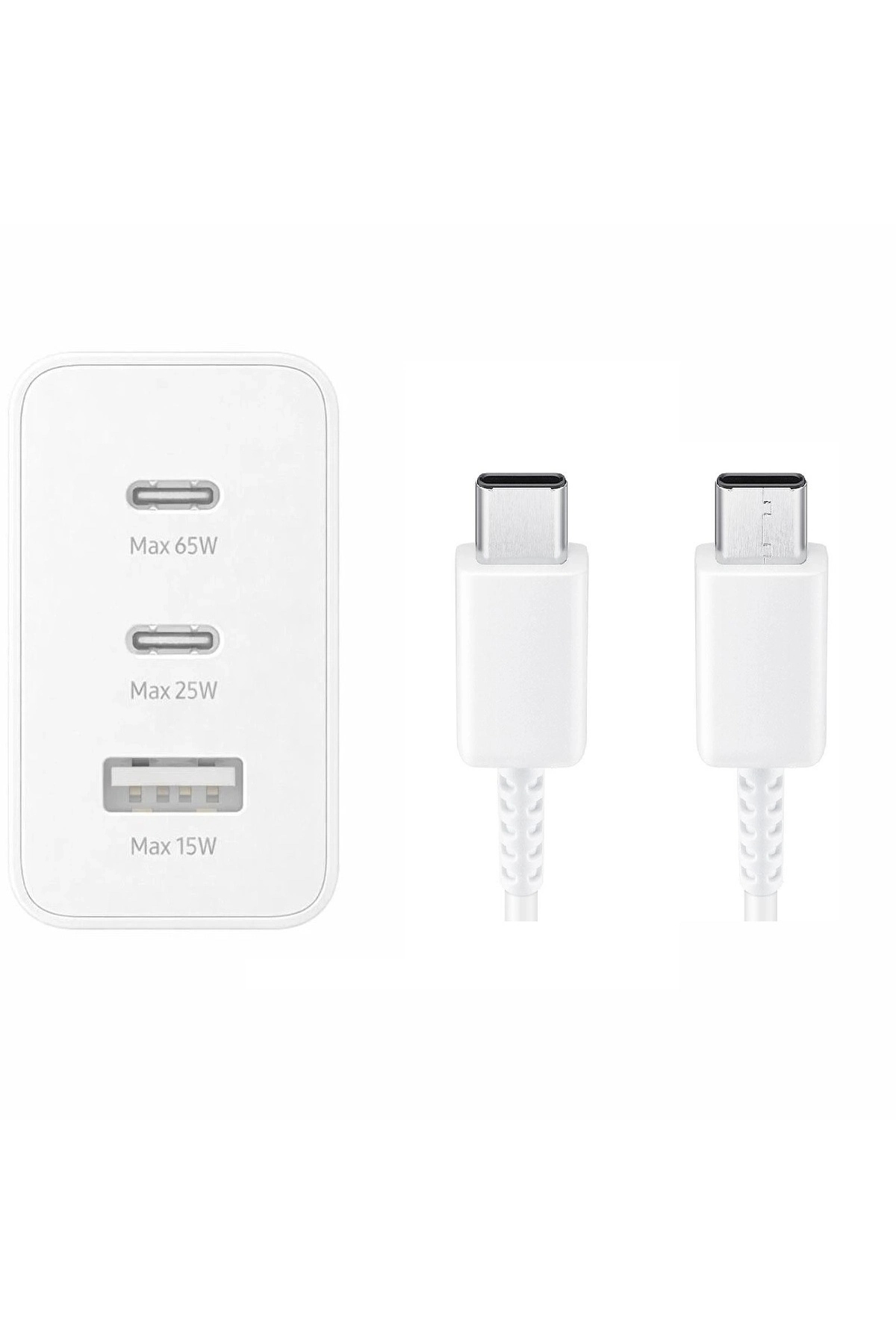 Virnex Samsung EP-T6530N Type-C 65W Üçlü (65W-25W-15W) Hızlı Şarj