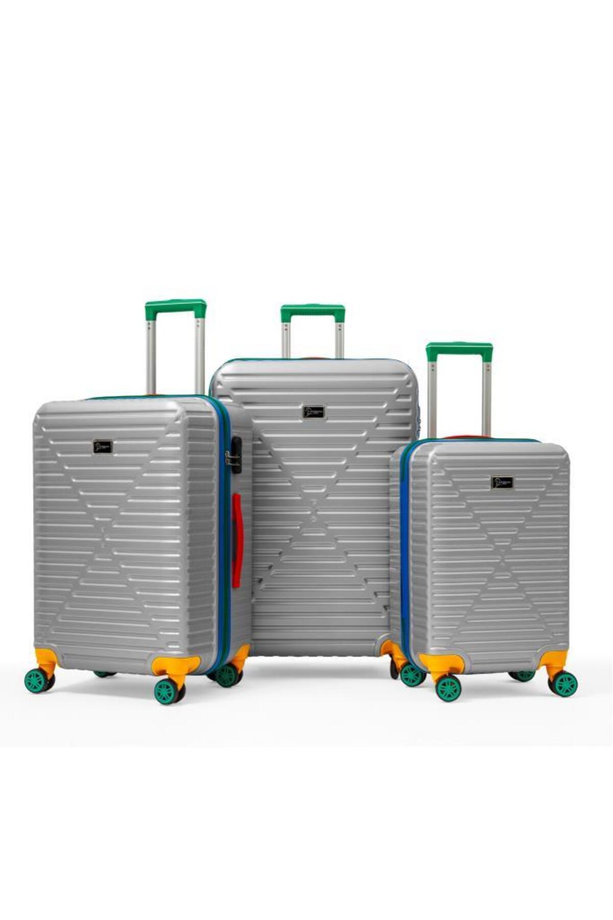 3-Piece Luggage Set 100% Polycarbonate Luggage 4x2 Wheel Gray 1088
