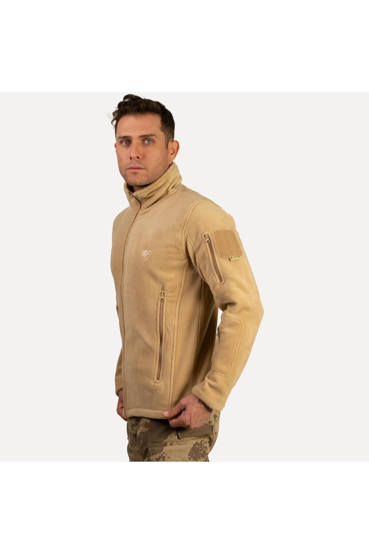 Tam Fermuarlı Taktik Polar Ceket 2011 Bej 5 Cepli Outdoor Polar — رنگارنگ TXBD80EE401210 — تصویر 6 از 8