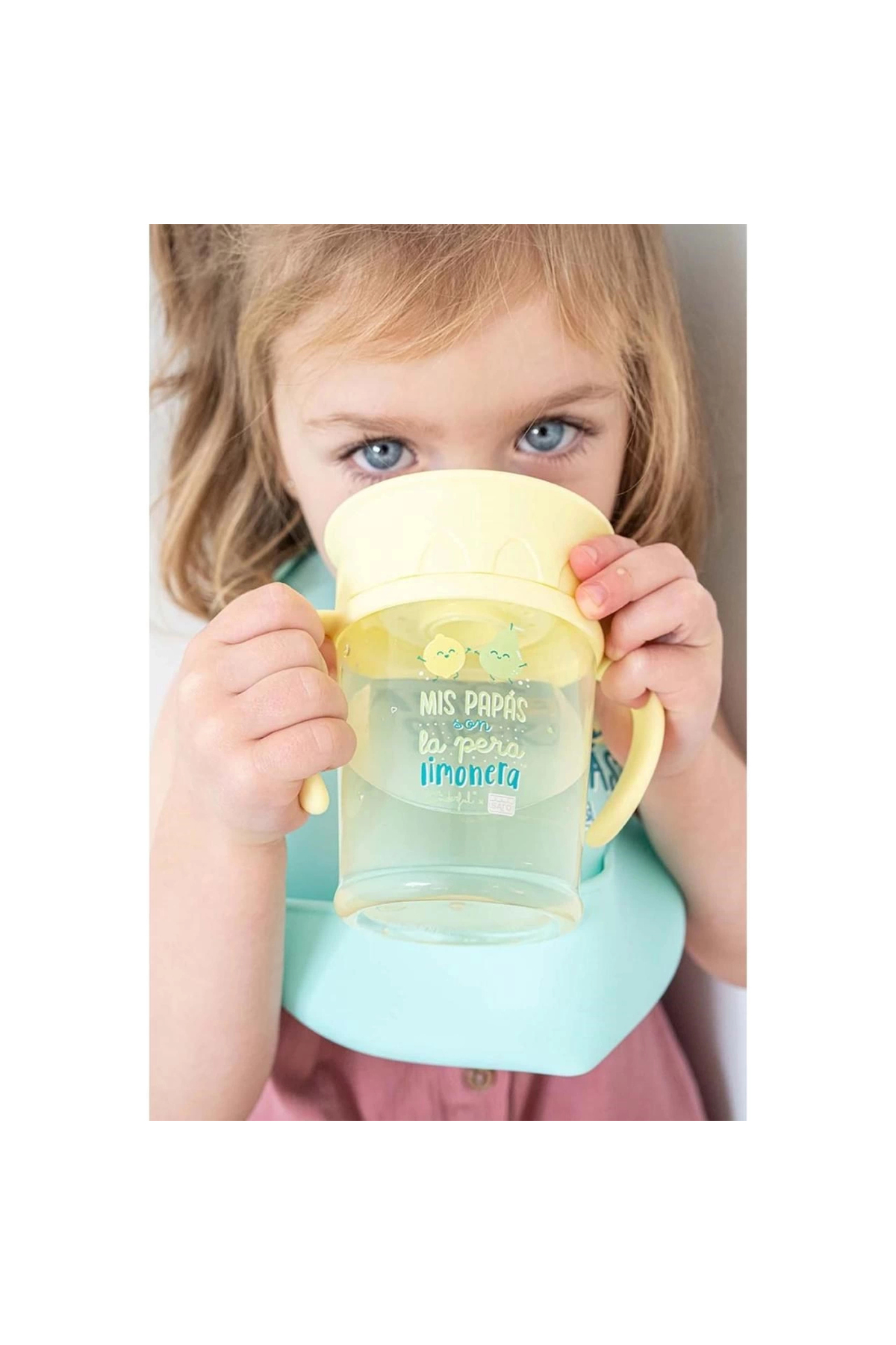 saro Damlatmayan 360 Derece İçilebilen Kulplu Sarı Alıştırma Bardağı fotoğrafı 4 (önizleme)