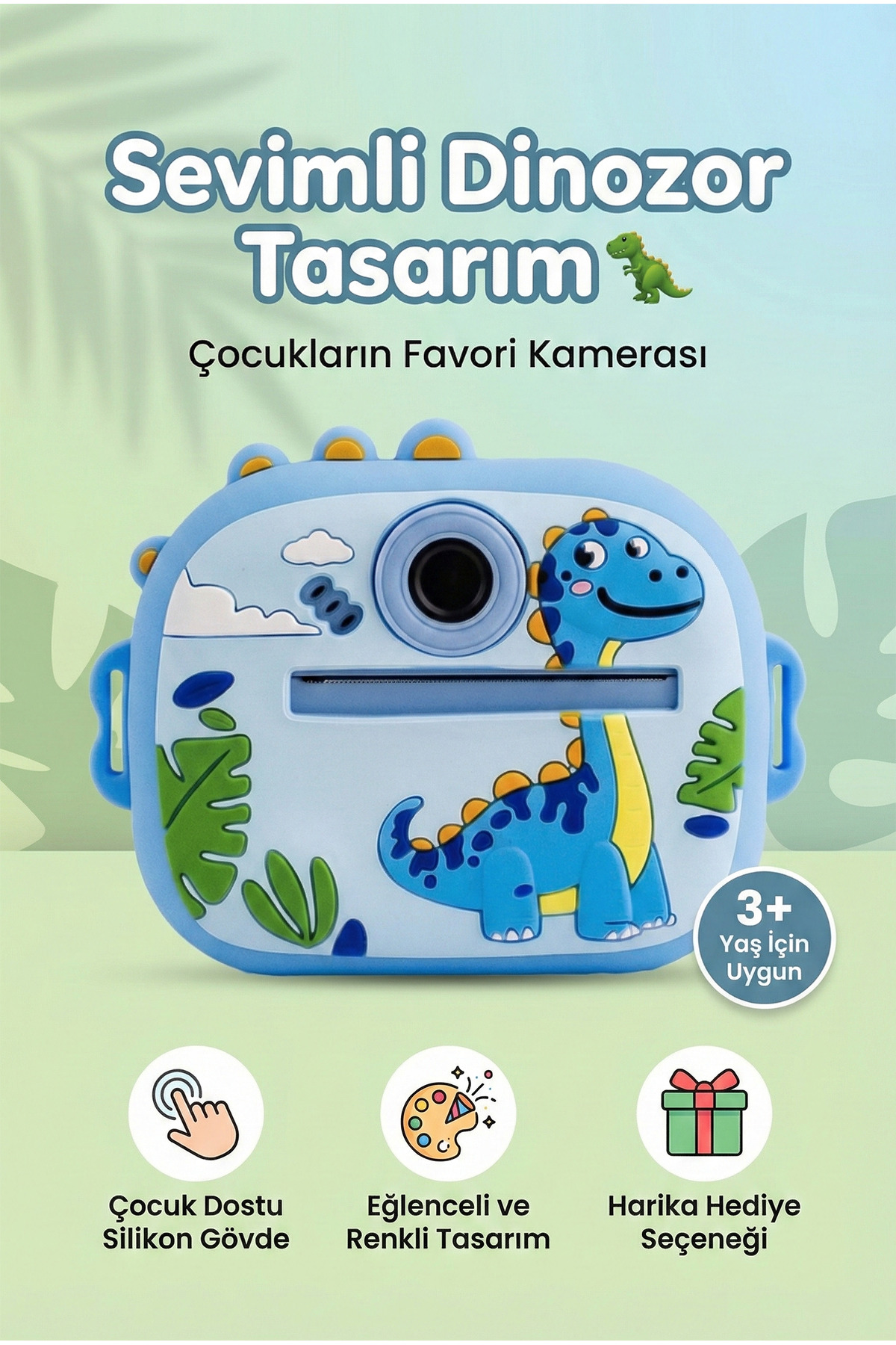4 Berry M5 Taşınabilir Fotoğraf Yazıcı ve Kamera DİNAZOR Mavi fotoğrafı 3 (önizleme)