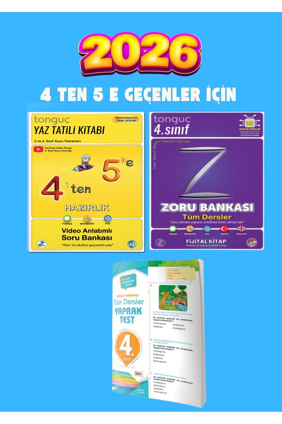 Tonguç Yayınları 4. Sınıf Tüm Dersler Zoru Bankası 4 ten 5 e