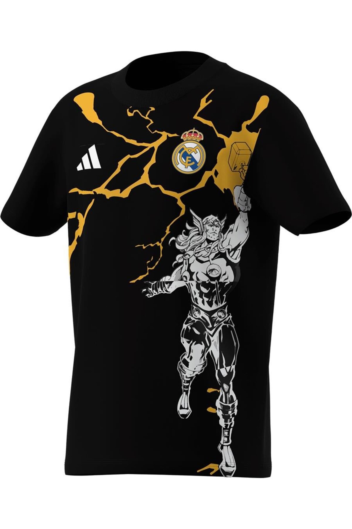 adidas Jy5856-C Real Madrid Avengers & Ccedil;Ocuk T-Shirt Black