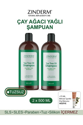 zinderm Çay Ağacı Şampuanı Arındırıcı Ve Dengeleyici Kepek Karşıtı Tuzsuz Çay...