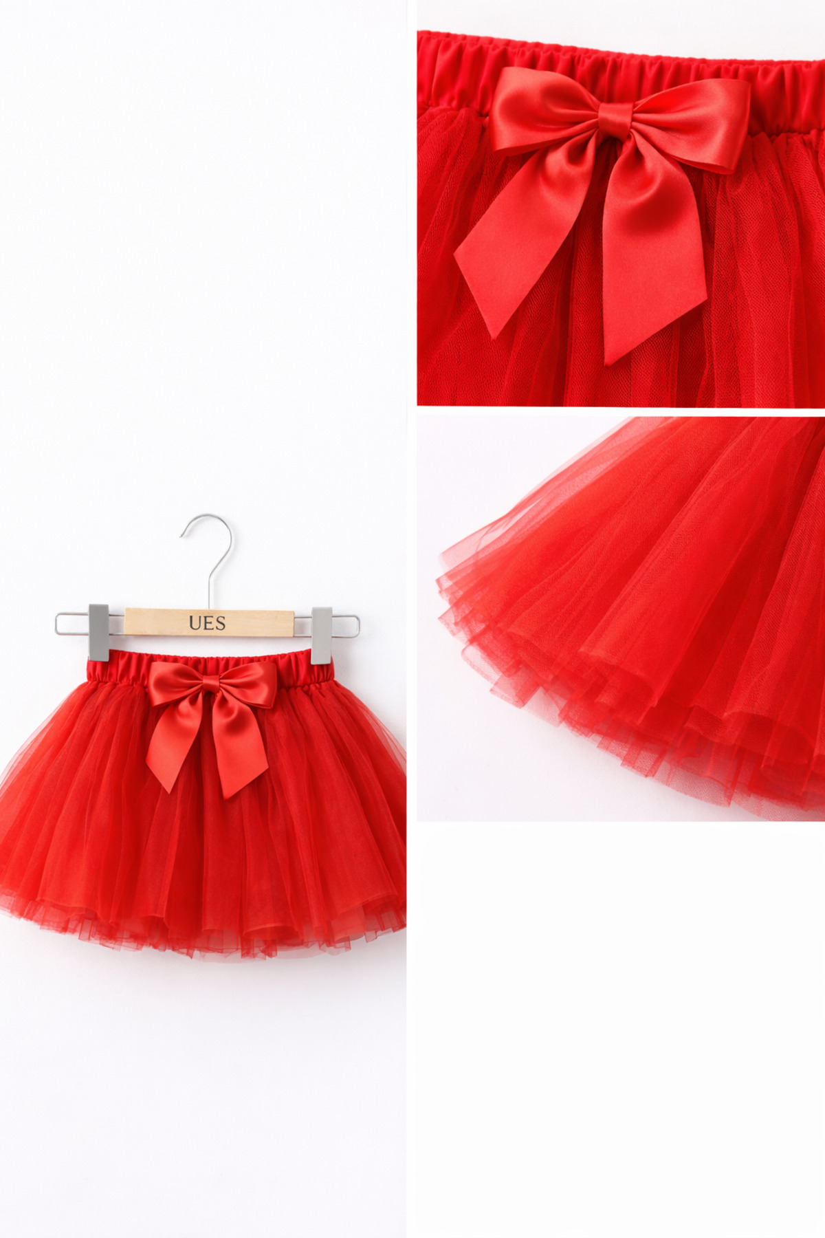 ŞAPKAKİDS  KIZ ÇOCUK FİYONKLU HAYAL TÜTÜ TÜLLÜ ETEK ASTARLI - Görsel 3