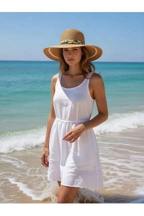 Deeplively Kadın Hasır Şapka Yazlık Plaj Şapka Premium Kalite - Katlanabilir ...