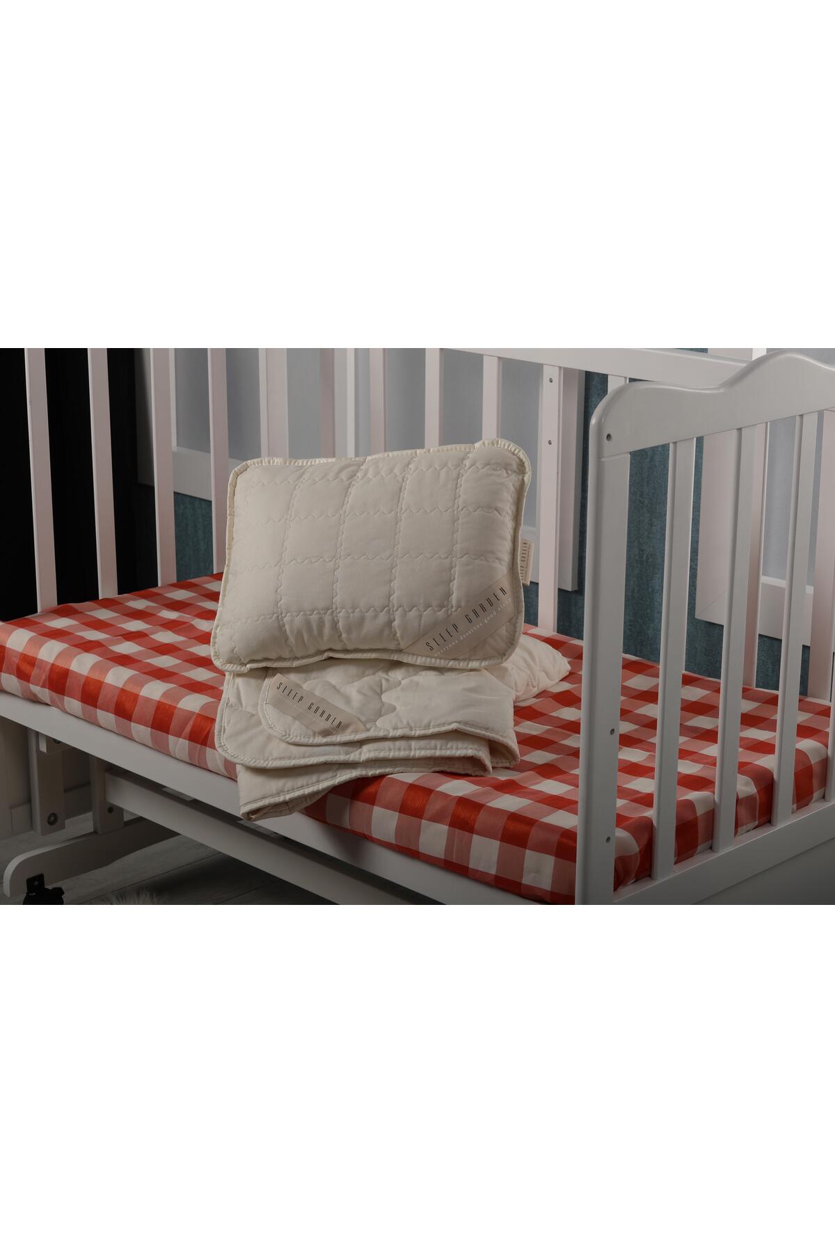 Sleep Garden %100 Yün Bebek Yorgan 95x145 cm Tela Çantalı fotoğrafı 6 (önizleme)