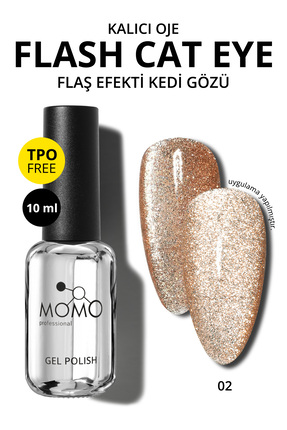 MOMO professional Kalıcı Oje Flash Cat Eye No.2, 10 ml