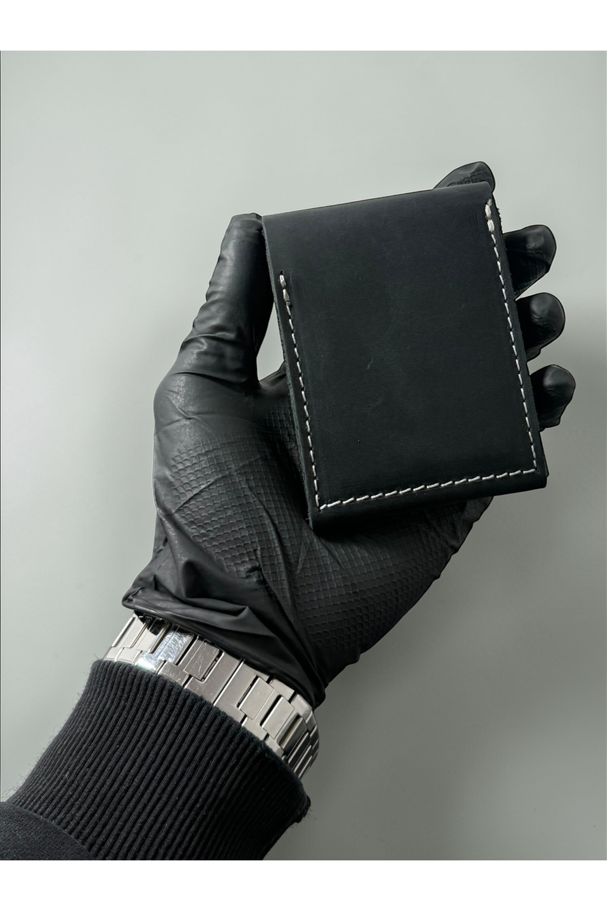 NZCLUB  %100 Hakiki Crazy Deri El yapımı Minimalist Cüzdan - Crazy Deri Şık Kaliteli Triod Kartlık Cüzdan - Görsel 6