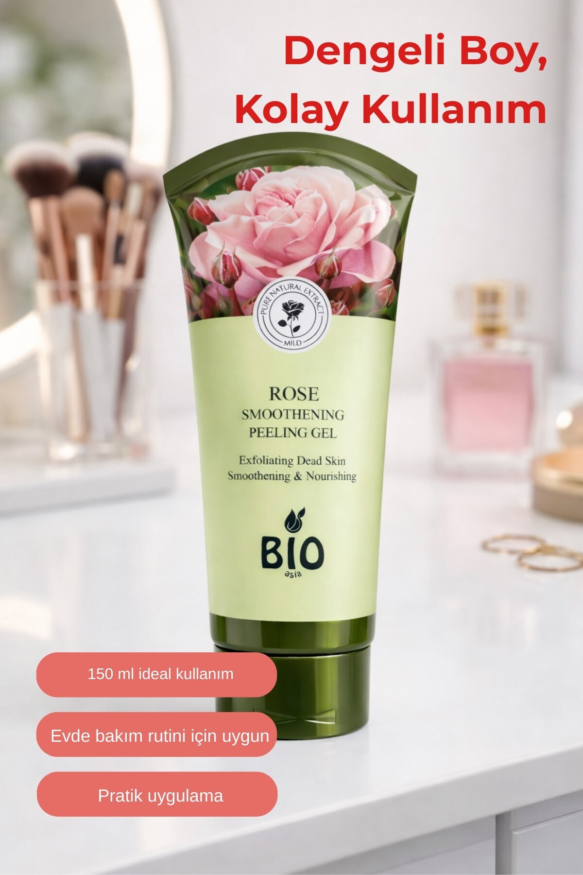 Peeling Jel – Aydınlatıcı, Tazeleyici & Gül Özlü Cilt Temizliği 150 ml — SRHTNT904079 — تصویر 4 از 4