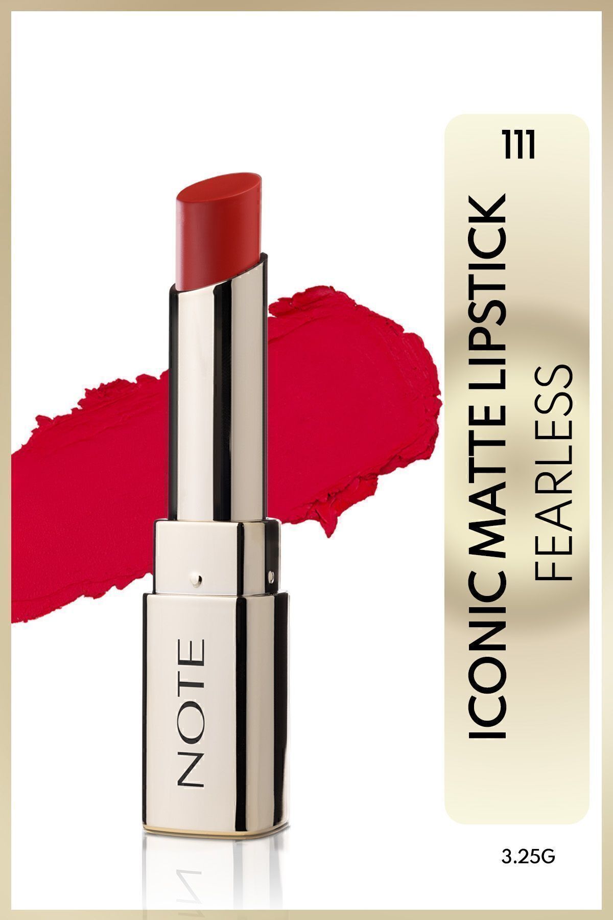 NOTE Iconic Matte Lipstick Kalıcı Mat Ruj 111 Fearless - Kırmızı — قرمز LST ICONIC MATTE