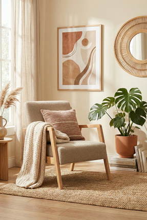 Zem Pavia Berjer Natürel Ahşap, Sütlü Kahve