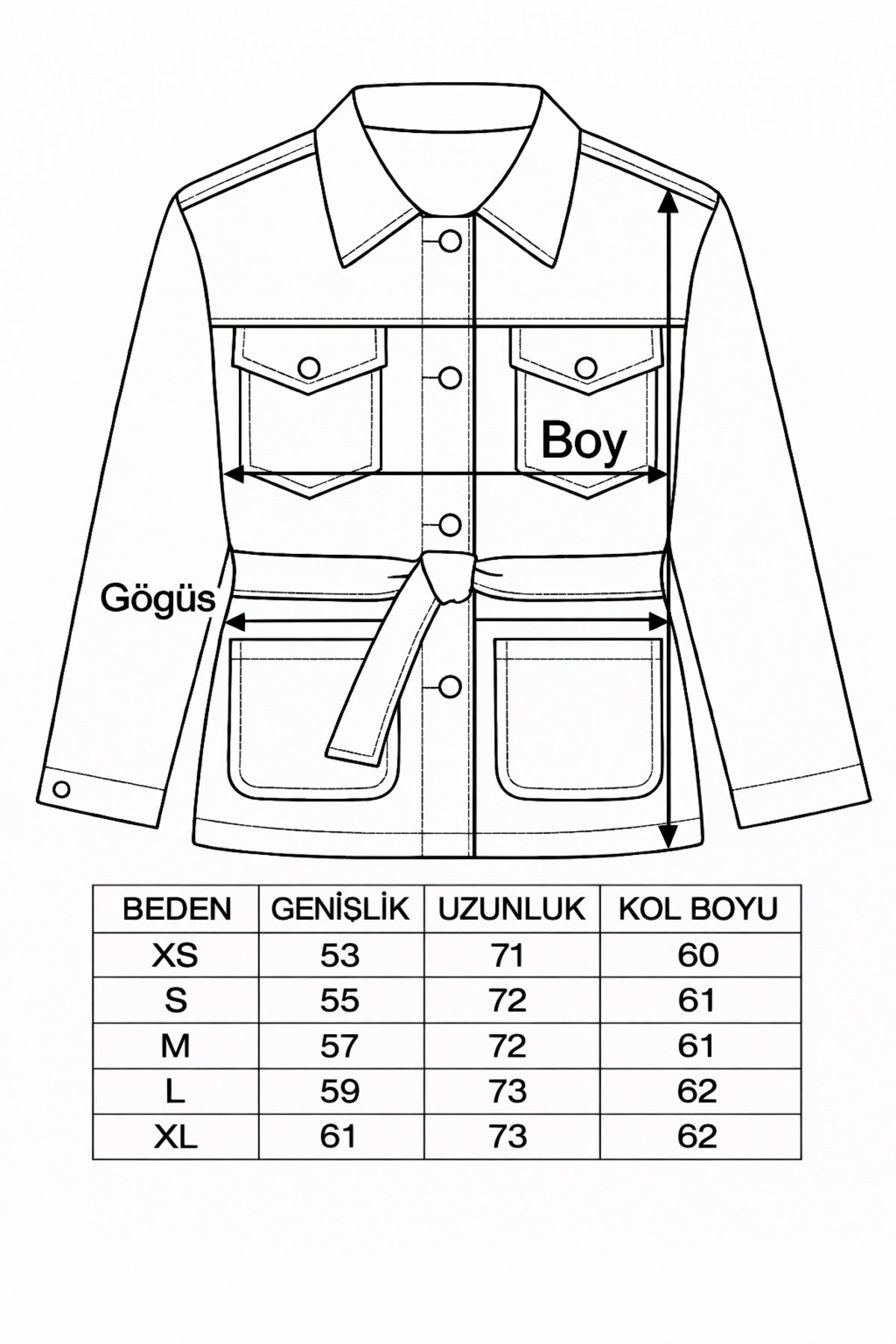 Perryes  Kadın Bağlamalı Lacivert Denim Ceket - Görsel 5