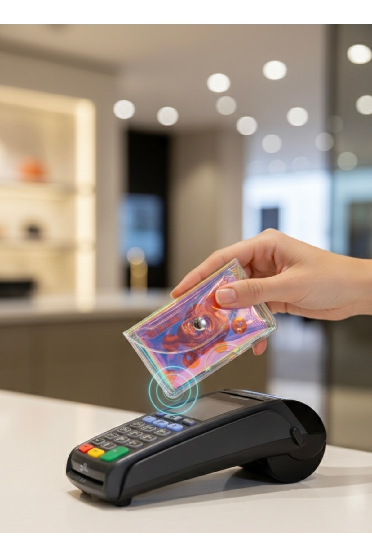 Gempo Şeffaf Hologram Kartlık Cüzdan Minimalist 7 Kart Kapasiteli Kartlık görsel 3