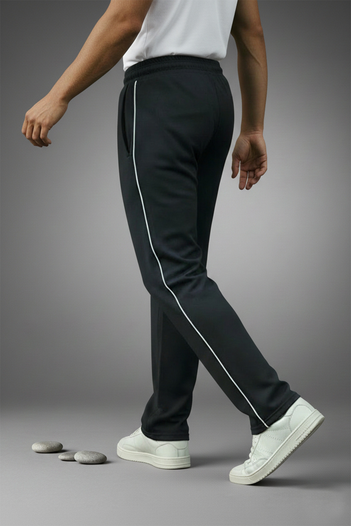 OXVİN  Yan Düz Biyeli Baggy Eşofman Altı Bol Paça 2 Iplik Orta Kalınlıkta Uzun (ORİJİNAL KALIP) - Görsel 7