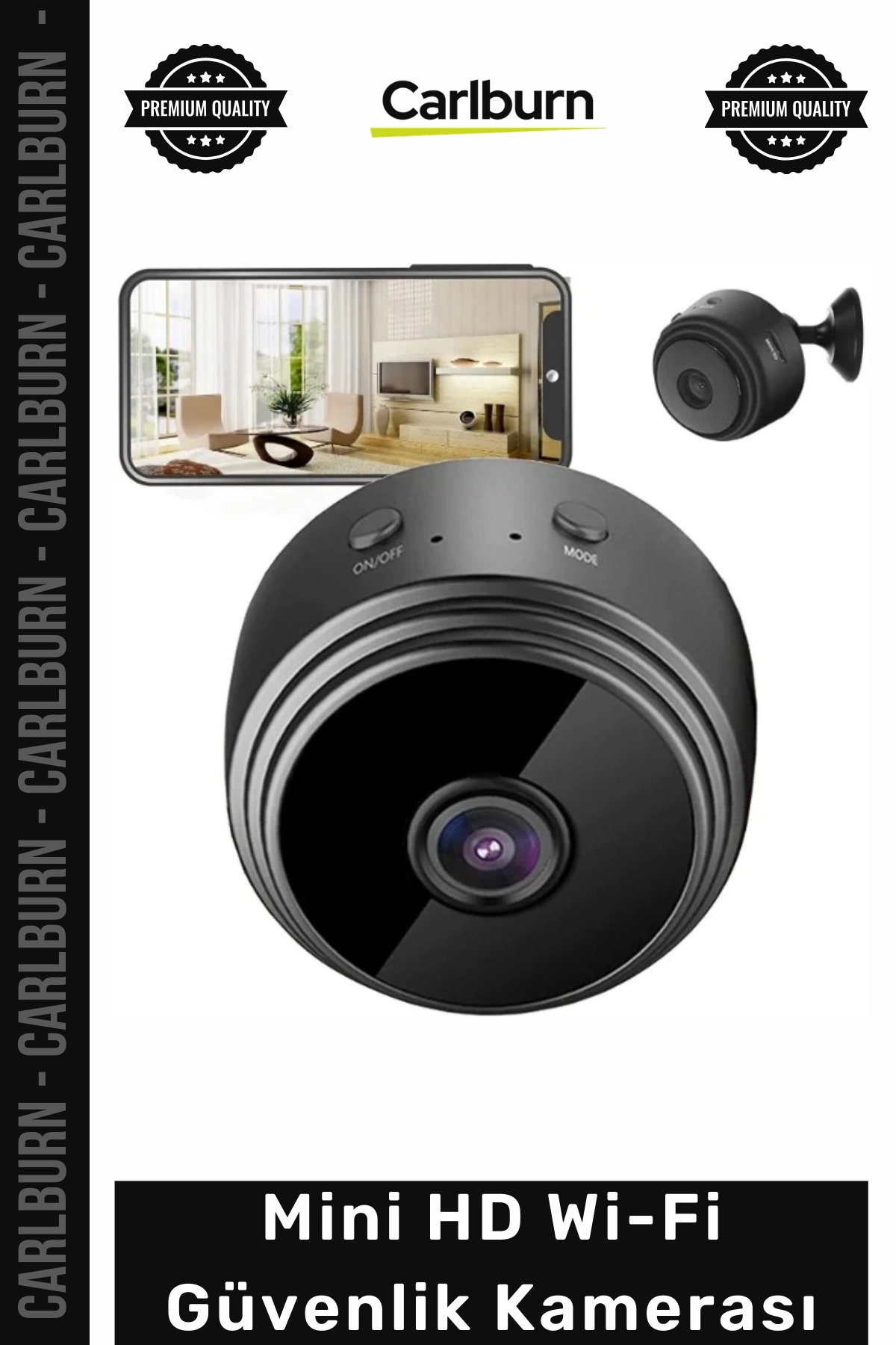 Carlburn Gizlenebilir Uzaktan İzleme Mobil Kontrol Ev Güvenliği Bebek İzleme Mini HD Wi-Fi Güvenlik Kamerası fotoğrafı 3 (önizleme)