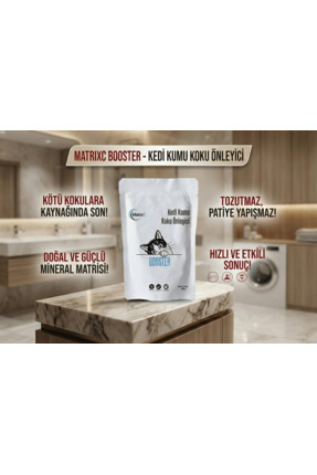 MatrixC Booster 300 gr - Kedi Kumu Koku Önleyici | Aktif Karbon ve Doğal Mine...