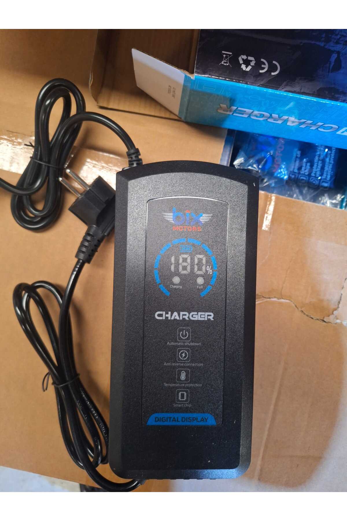 MTO 48 V 20 A Korumalı Fanlı Elektrikli Bisiklet Motorsiklet Şarj