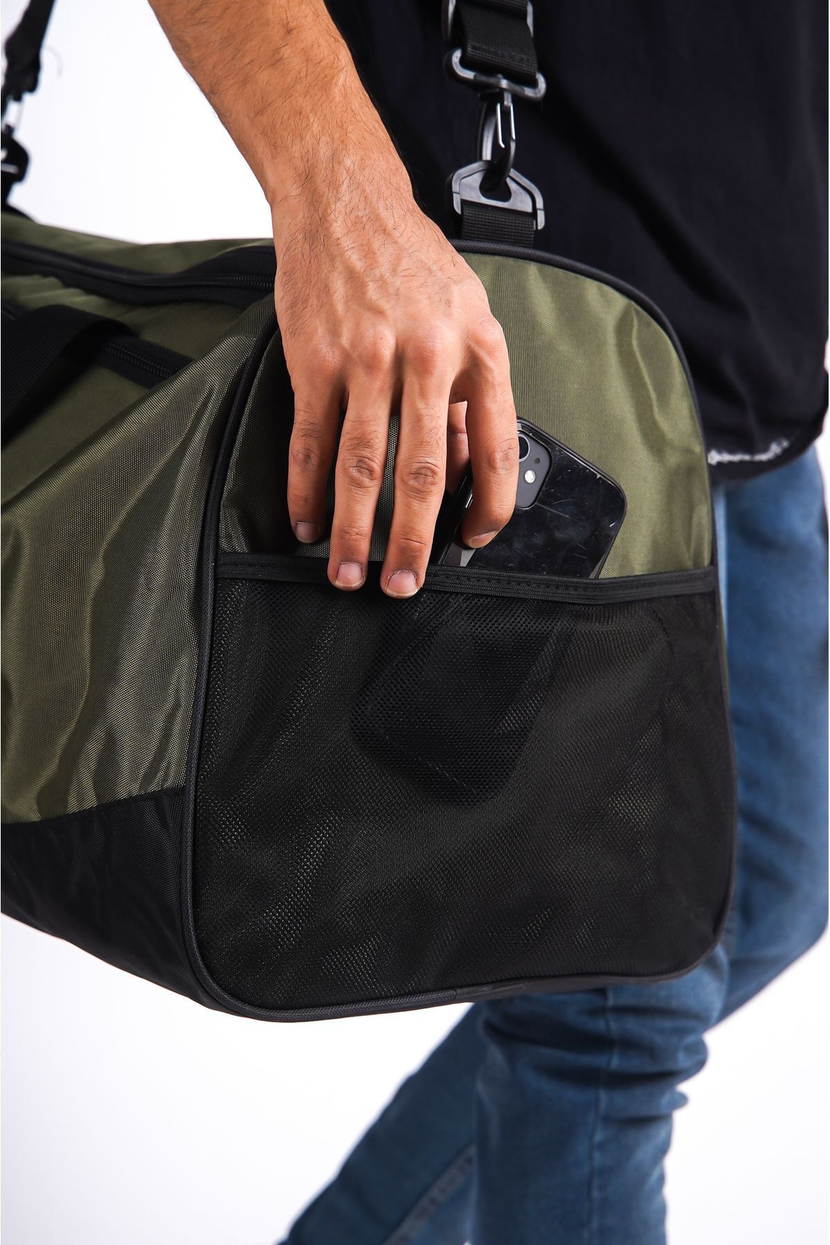 Solo Bag Haki Hava Alan Ayakkabı Bölmeli Spor Çantası 00300 görsel 4