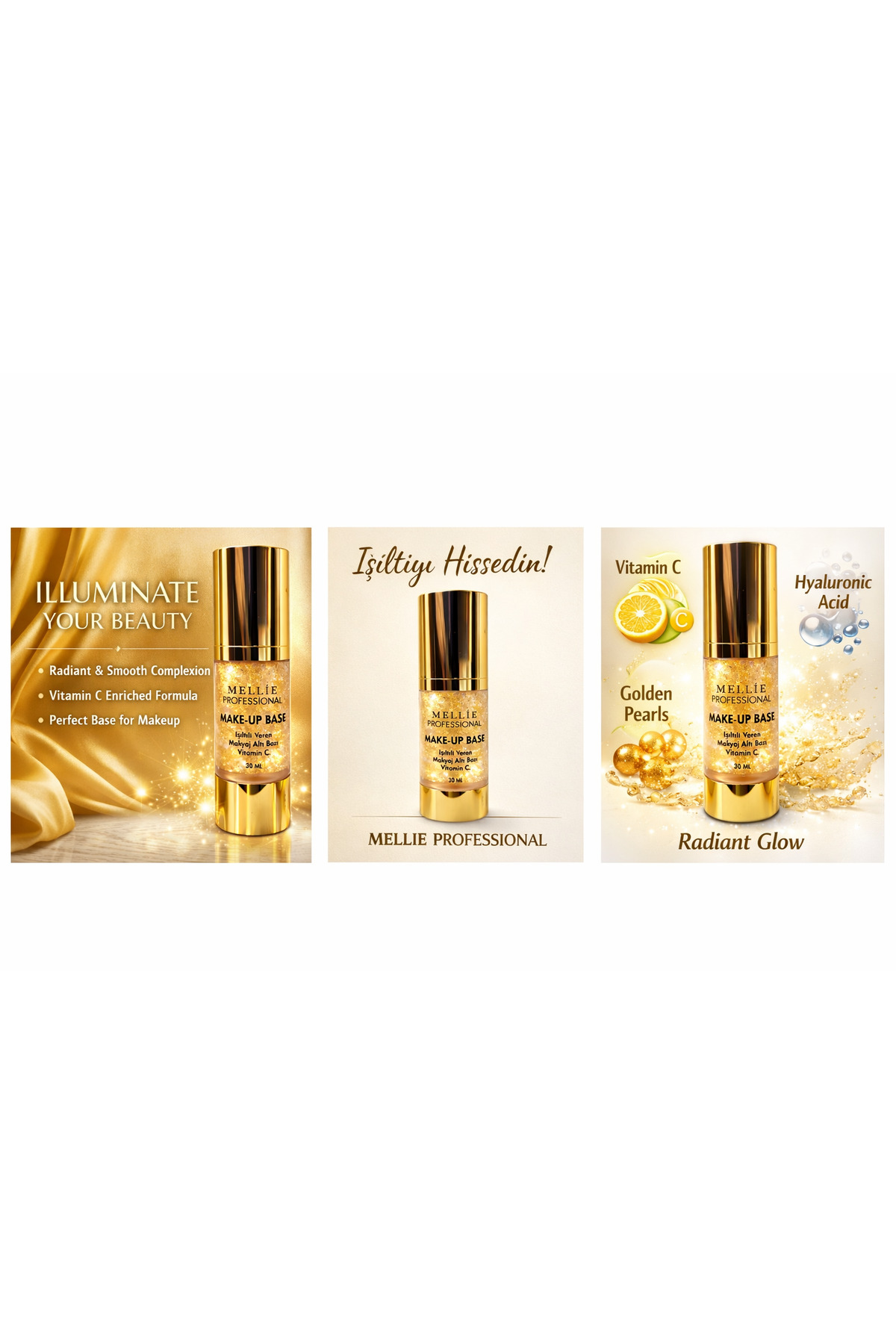Işıltı Veren Makyaj Altı Bazı Özel Şişe 30 ml — طلایی 13800 — تصویر 5 از 6