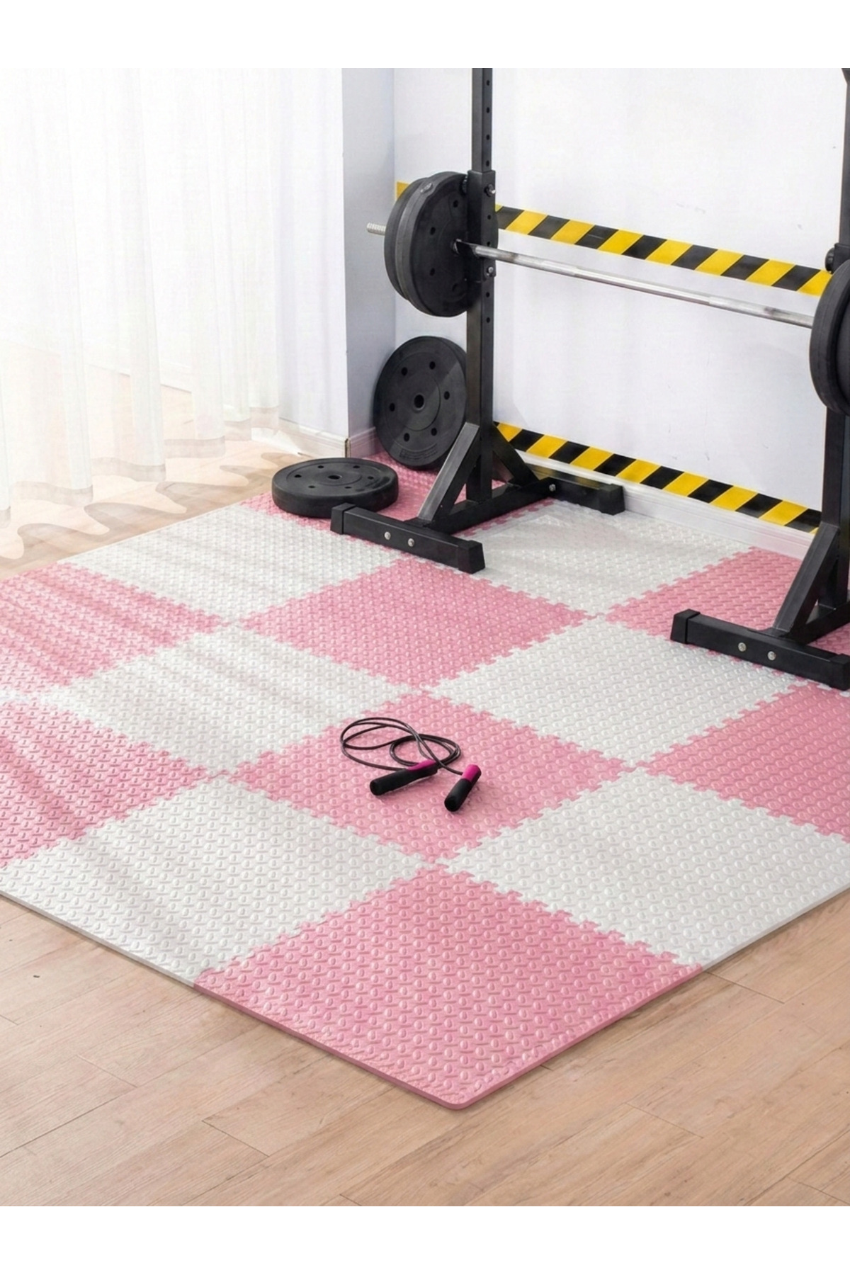 CARPAZAR Damla Desen Tatami Eva Spor Yoga Pilates Oyun Matı Halısı Minderi Puzzle 50x50 13mm 8 Adet 100x200 fotoğrafı 2 (önizleme)