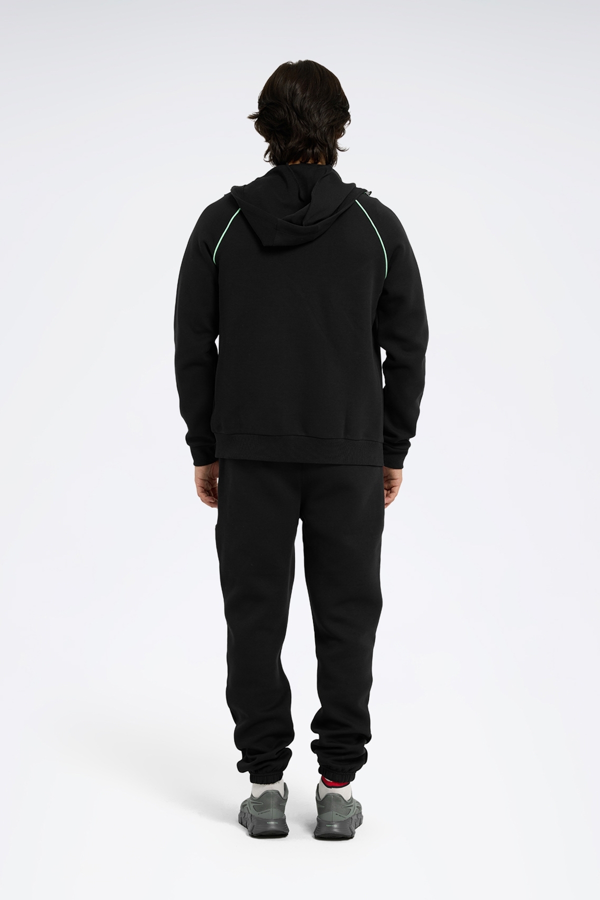 Reebok ZIP HOODY - MIX Siyah Erkek Eşofman Üstü görsel 8