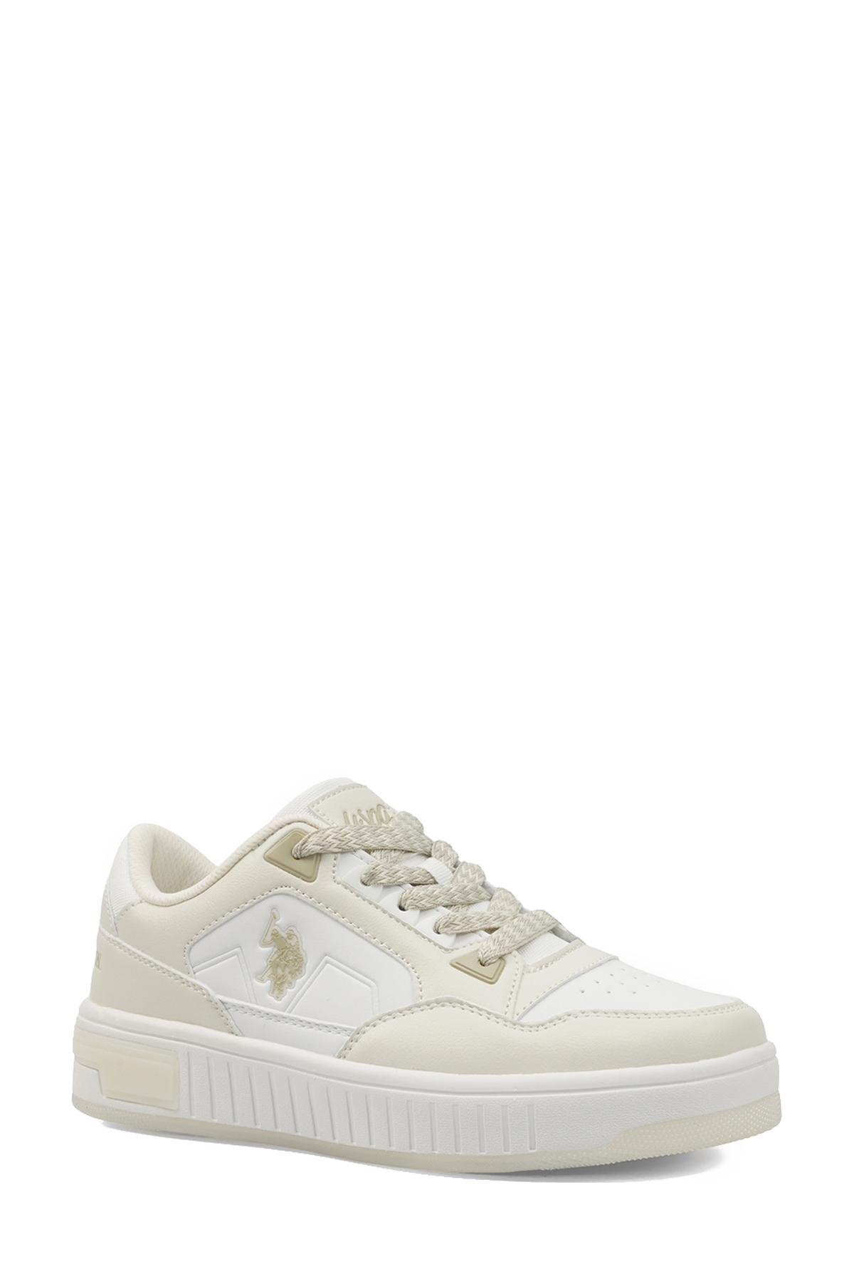U.S. Polo Assn. CYPHER 6FX Bej Kadın Sneaker görsel 2