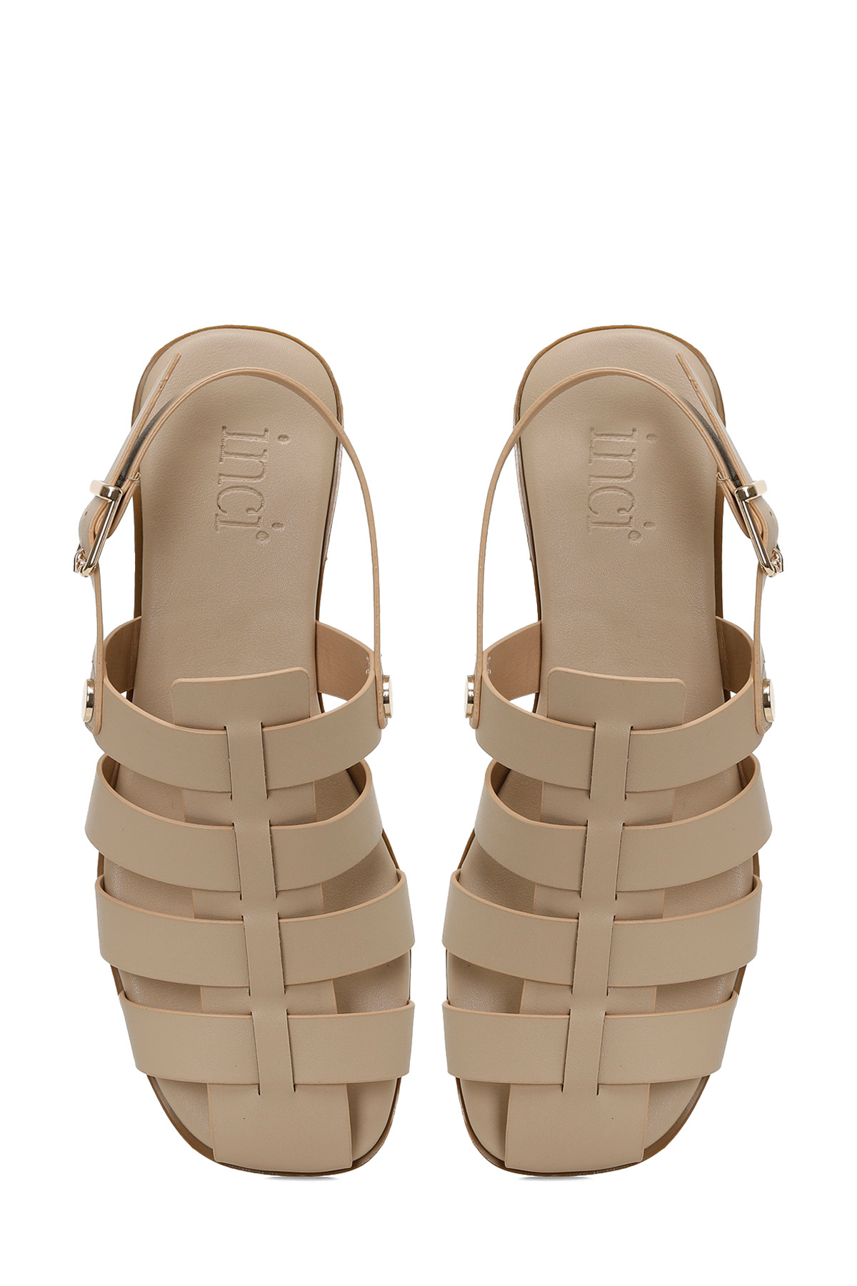 İnci  ASHA 5FX Bej Kadın Düz Sandalet - Görsel 4